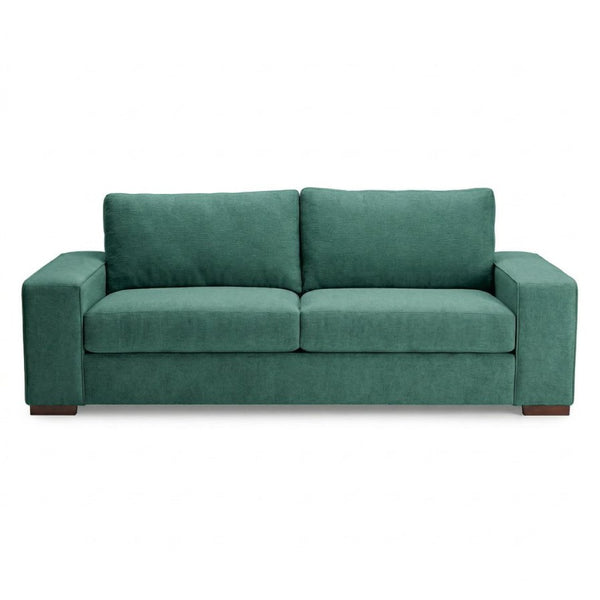 English Elm Modena Classic Square Arm Sofa Handcrafted Chenille Upholstery for Living Rooms Forest Green B2761P498642