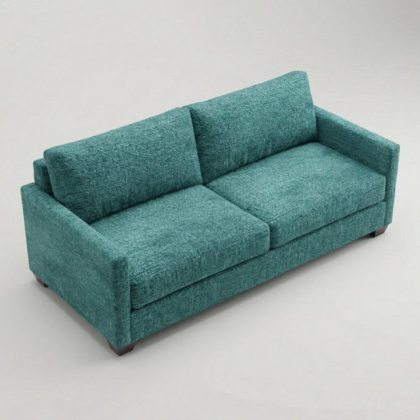 English Elm Damon American Made Sofa with Emerald Polyester Upholstery and Hardwood Frame Hepburn Emerald B2761P498777