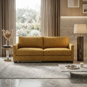 English Elm Damon American Made Sofa with Emerald Polyester Upholstery and Hardwood Frame Hepburn Chai Tea B2761P498778