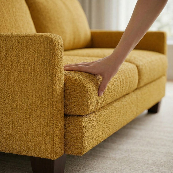 English Elm Damon American Made Sofa with Emerald Polyester Upholstery and Hardwood Frame Hepburn Chai Tea B2761P498778