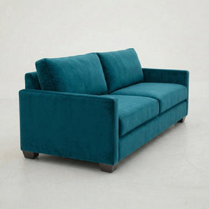 English Elm Damon American Made Sofa with Emerald Polyester Upholstery and Hardwood Frame Velvet Antique Peacock B2761P498779
