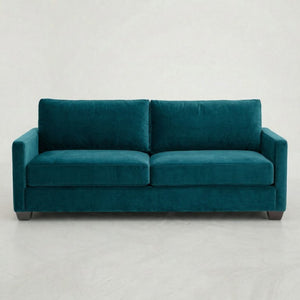 English Elm Damon American Made Sofa with Emerald Polyester Upholstery and Hardwood Frame Velvet Antique Peacock B2761P498779