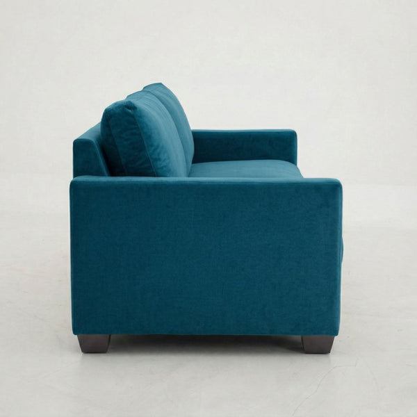 English Elm Damon American Made Sofa with Emerald Polyester Upholstery and Hardwood Frame Velvet Antique Peacock B2761P498779