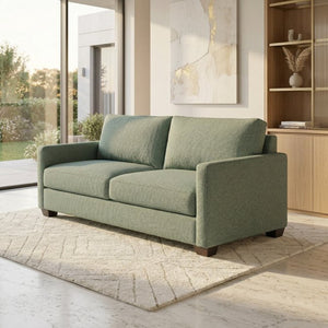 English Elm Damon American Made Sofa with Emerald Polyester Upholstery and Hardwood Frame Blue Leslie Robins Egg B2761P498780