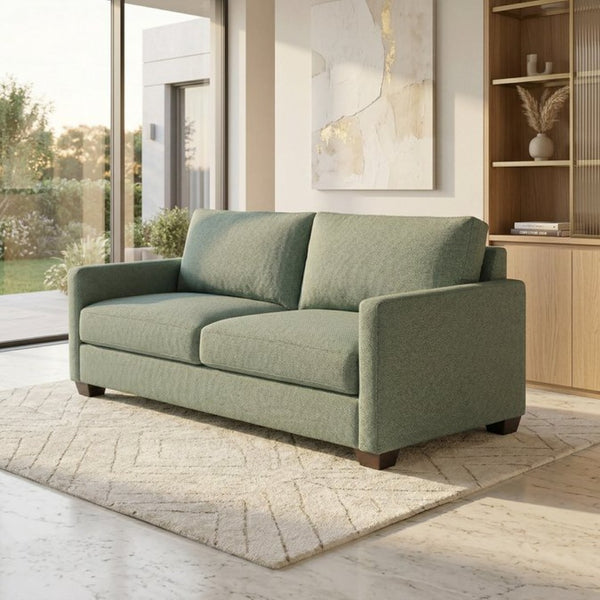 English Elm Damon American Made Sofa with Emerald Polyester Upholstery and Hardwood Frame Blue Leslie Robins Egg B2761P498780