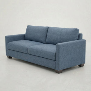 English Elm Damon American Made Sofa with Emerald Polyester Upholstery and Hardwood Frame Leslie Peacock Slate Blue B2761P498781