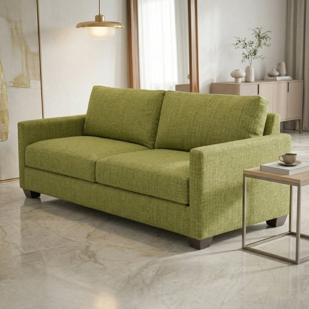 English Elm Damon American Made Sofa with Emerald Polyester Upholstery and Hardwood Frame Notion Appletini B2761P498782