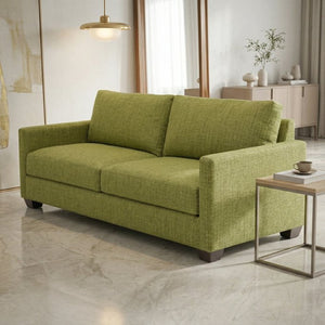 English Elm Damon American Made Sofa with Emerald Polyester Upholstery and Hardwood Frame Notion Appletini B2761P498782