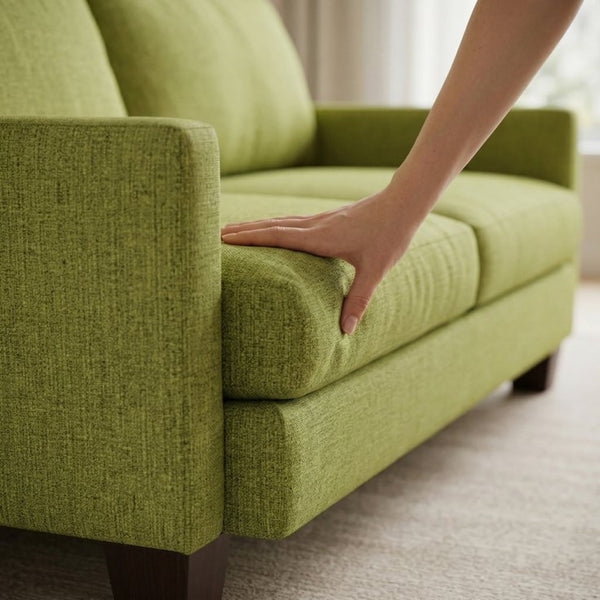English Elm Damon American Made Sofa with Emerald Polyester Upholstery and Hardwood Frame Notion Appletini B2761P498782
