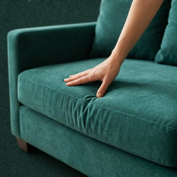 English Elm Damon Square Arm Chenille Sofa American Crafted for Classic Living Room Style Forest Green B2761P498784
