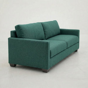 English Elm Damon Square Arm Chenille Sofa American Crafted for Classic Living Room Style Forest Green B2761P498784