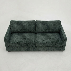English Elm Damon Square Arm Chenille Sofa American Crafted for Classic Living Room Style Charcoal Green B2761P498785
