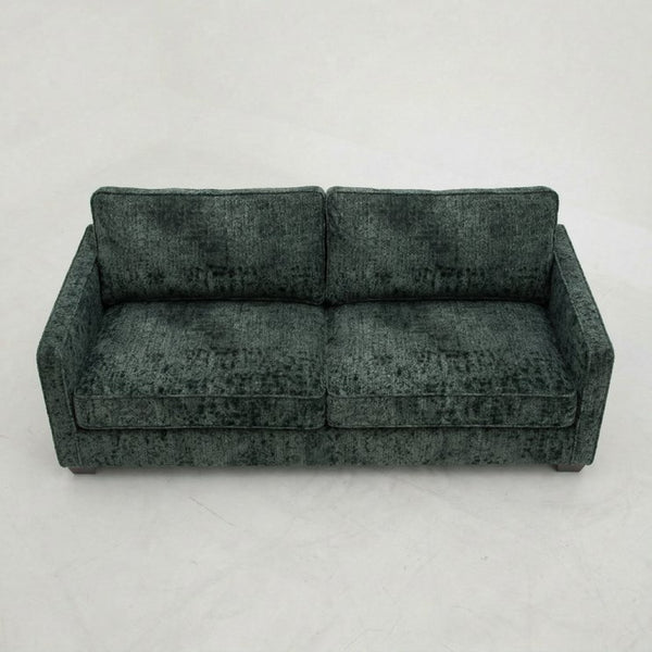 English Elm Damon Square Arm Chenille Sofa American Crafted for Classic Living Room Style Charcoal Green B2761P498785