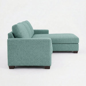 English Elm Modena L-Shaped Sectional Emerald Polyester Chaise Contemporary Living Room Sofa Leslie Robins Egg B2761P499195