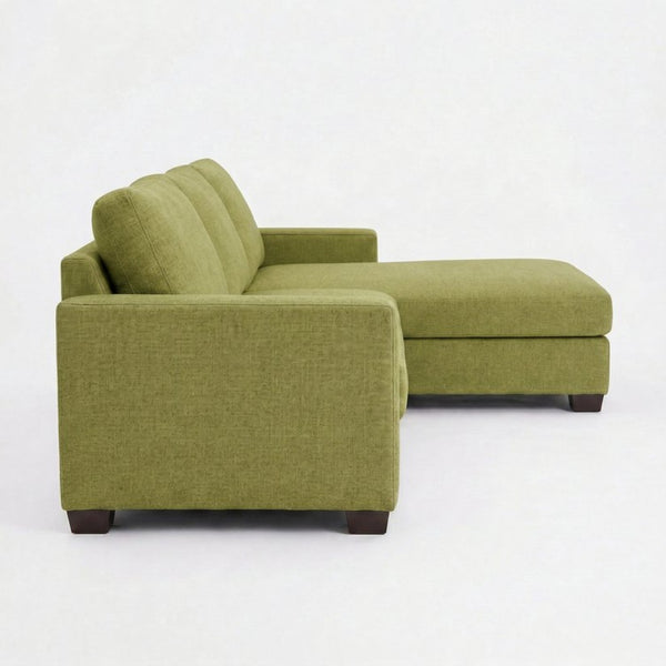 English Elm Modena L-Shaped Sectional Emerald Polyester Chaise Contemporary Living Room Sofa Notion Appletini B2761P499197