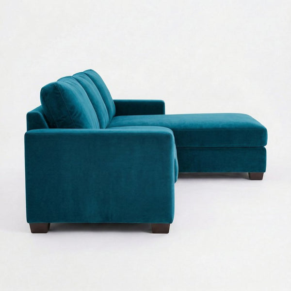 English Elm Talmadge L-shaped Chenille Sectional Handcrafted Usa Chaise Lounge Contemporary Living Room Antique Peacock B2761P499198