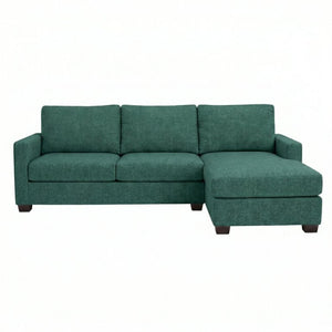 English Elm Talmadge L-shaped Chenille Sectional Handcrafted Usa Chaise Lounge Contemporary Living Room Kelly Green B2761P499199
