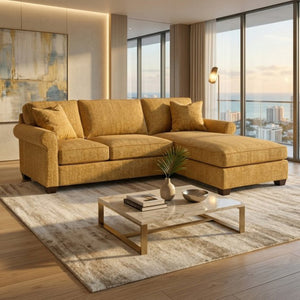 English Elm Irlanda L-Shaped Sectional with Chaise Emerald Polyester Modern Living Room Sofa Let Me Count: I-R-L-A-N-D-A(7) Space L(1)-S-H-A-P-E-D(6) S-E-C-T-I-O-N-A-L(9) W-I-T-H(4) C-H-A Hepburn Chai Tea B2761P499202