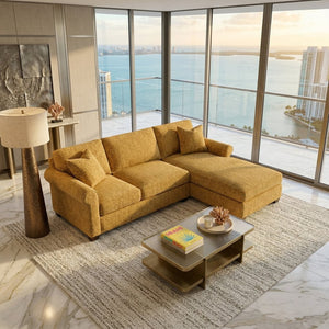 English Elm Irlanda L-Shaped Sectional with Chaise Emerald Polyester Modern Living Room Sofa Let Me Count: I-R-L-A-N-D-A(7) Space L(1)-S-H-A-P-E-D(6) S-E-C-T-I-O-N-A-L(9) W-I-T-H(4) C-H-A Hepburn Chai Tea B2761P499202