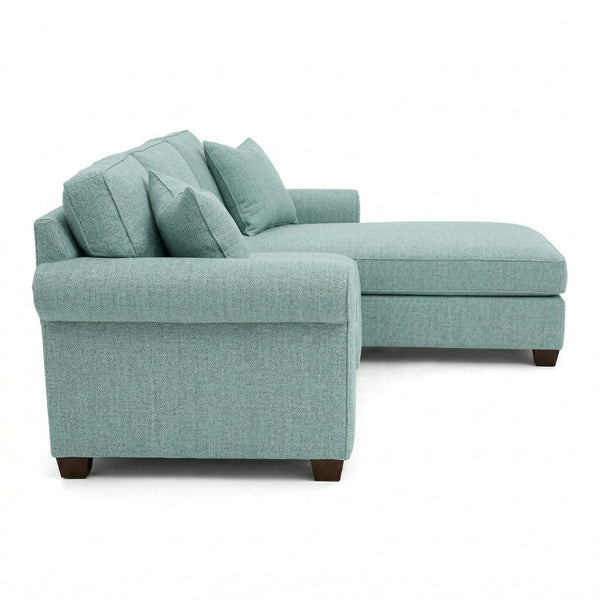 English Elm Irlanda L-Shaped Sectional with Chaise Emerald Polyester Modern Living Room Sofa Let Me Count: I-R-L-A-N-D-A(7) Space L(1)-S-H-A-P-E-D(6) S-E-C-T-I-O-N-A-L(9) W-I-T-H(4) C-H-A Leslie Robins Egg B2761P499204