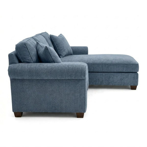 English Elm Irlanda L-Shaped Sectional with Chaise Emerald Polyester Modern Living Room Sofa Let Me Count: I-R-L-A-N-D-A(7) Space L(1)-S-H-A-P-E-D(6) S-E-C-T-I-O-N-A-L(9) W-I-T-H(4) C-H-A Leslie Peacock Slate Blue B2761P499205