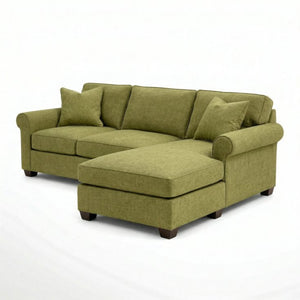English Elm Irlanda L-Shaped Sectional with Chaise Emerald Polyester Modern Living Room Sofa Let Me Count: I-R-L-A-N-D-A(7) Space L(1)-S-H-A-P-E-D(6) S-E-C-T-I-O-N-A-L(9) W-I-T-H(4) C-H-A Notion Appletini B2761P499206