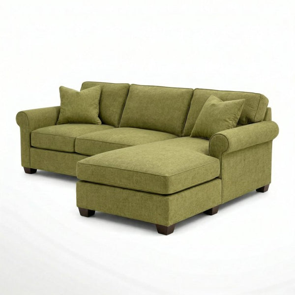 English Elm Irlanda L-Shaped Sectional with Chaise Emerald Polyester Modern Living Room Sofa Let Me Count: I-R-L-A-N-D-A(7) Space L(1)-S-H-A-P-E-D(6) S-E-C-T-I-O-N-A-L(9) W-I-T-H(4) C-H-A Notion Appletini B2761P499206