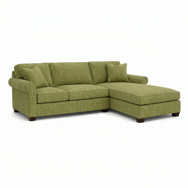 English Elm Irlanda L-Shaped Sectional with Chaise Emerald Polyester Modern Living Room Sofa Let Me Count: I-R-L-A-N-D-A(7) Space L(1)-S-H-A-P-E-D(6) S-E-C-T-I-O-N-A-L(9) W-I-T-H(4) C-H-A Notion Appletini B2761P499206