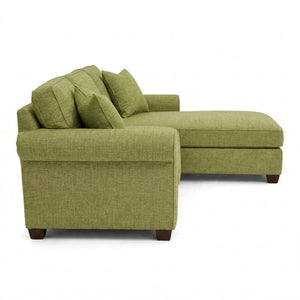 English Elm Irlanda L-Shaped Sectional with Chaise Emerald Polyester Modern Living Room Sofa Let Me Count: I-R-L-A-N-D-A(7) Space L(1)-S-H-A-P-E-D(6) S-E-C-T-I-O-N-A-L(9) W-I-T-H(4) C-H-A Notion Appletini B2761P499206