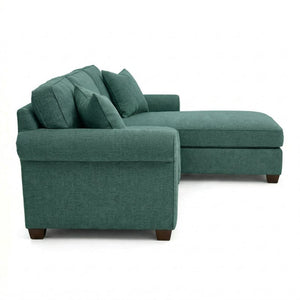 English Elm Talmadge L-shaped Chenille Sectional Handcrafted Usa Chaise Lounge Contemporary Living Room Antique Kelly Green (Forest Green) B2761P499208