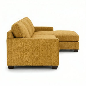 English Elm Clifford L-Shaped Sectional Emerald Polyester Upholstered Living Room Sofa USA Made Hepburn Chai Tea B2761P499211