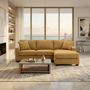 English Elm Clifford L-Shaped Sectional Emerald Polyester Upholstered Living Room Sofa USA Made Hepburn Chai Tea B2761P499211