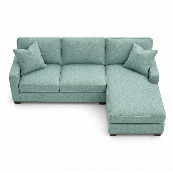 English Elm Clifford L-Shaped Sectional Emerald Polyester Upholstered Living Room Sofa USA Made Leslie Robins Egg B2761P499213