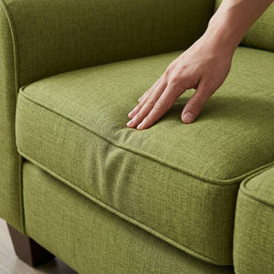 English Elm Irlanda Emerald Polyester Sofa Handcrafted in USA with Square Arms for Living Rooms Notion Appletini B2761P502678