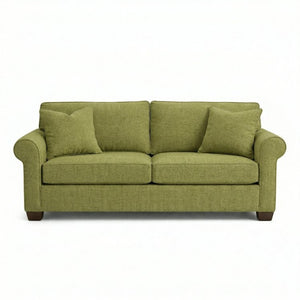 English Elm Irlanda Emerald Polyester Sofa Handcrafted in USA with Square Arms for Living Rooms Notion Appletini B2761P502678