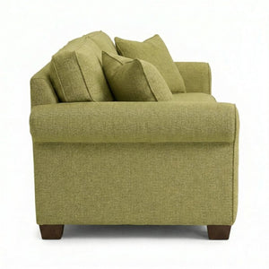 English Elm Irlanda Emerald Polyester Sofa Handcrafted in USA with Square Arms for Living Rooms Notion Appletini B2761P502678