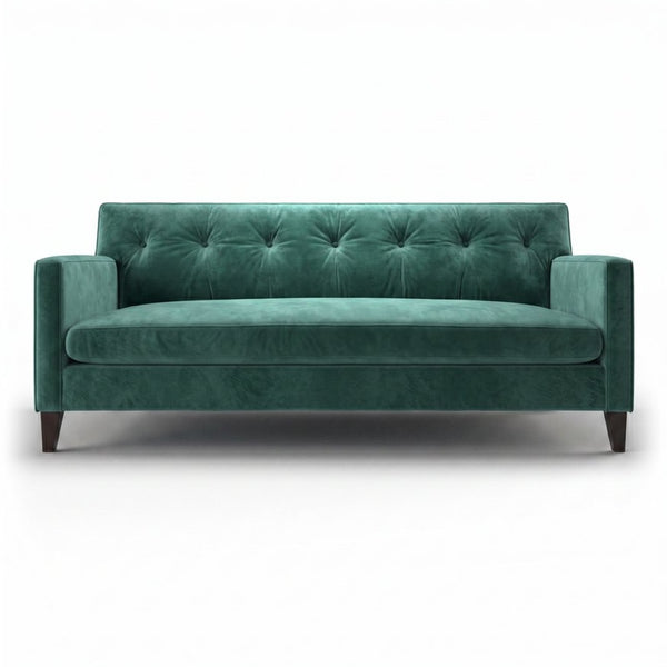 English Elm Harper Velvet Sofa Handcrafted in Usa with Square Arms for Traditional Living Rooms B2761P527711