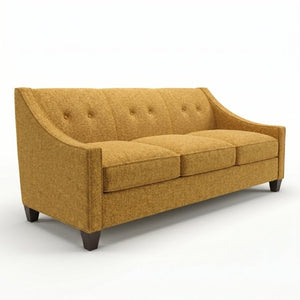 English Elm Berlin American Made Sofa Tailored Polyester Upholstery Squared Arms Living Room B2761P527931