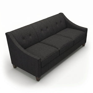English Elm Berlin Sofa Square Arm Polyester Upholstered Transitional Living Room Seating Handcrafted Charcoal B2761P527932