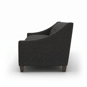 English Elm Berlin Sofa Square Arm Polyester Upholstered Transitional Living Room Seating Handcrafted Charcoal B2761P527932