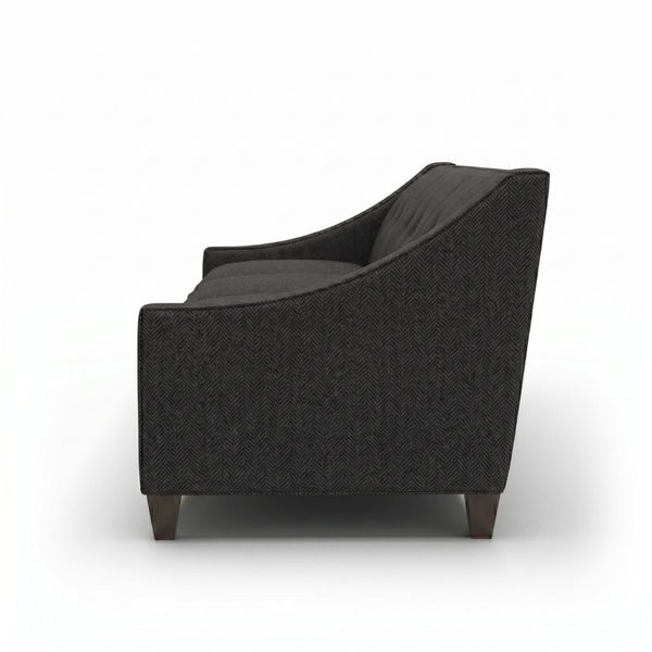 English Elm Berlin Sofa Square Arm Polyester Upholstered Transitional Living Room Seating Handcrafted Charcoal B2761P527932
