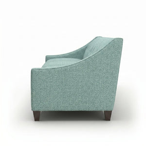 English Elm Berlin Sofa Square Arm Polyester Upholstered Transitional Living Room Seating Handcrafted Light Blue B2761P527933