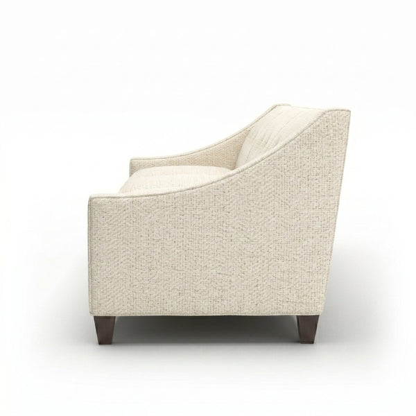 English Elm Berlin Sofa Square Arm Polyester Upholstered Transitional Living Room Seating Handcrafted Ivory B2761P527934