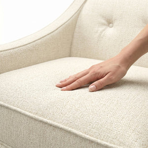 English Elm Berlin Sofa Square Arm Polyester Upholstered Transitional Living Room Seating Handcrafted Ivory B2761P527934