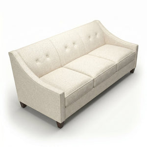 English Elm Berlin Sofa Square Arm Polyester Upholstered Transitional Living Room Seating Handcrafted Ivory B2761P527934