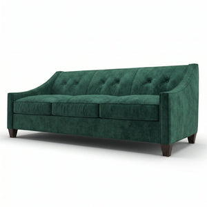 English Elm Berlin Velvet Sofa Handcrafted in Usa with Square Arms for Bold Living Rooms B2761P527935