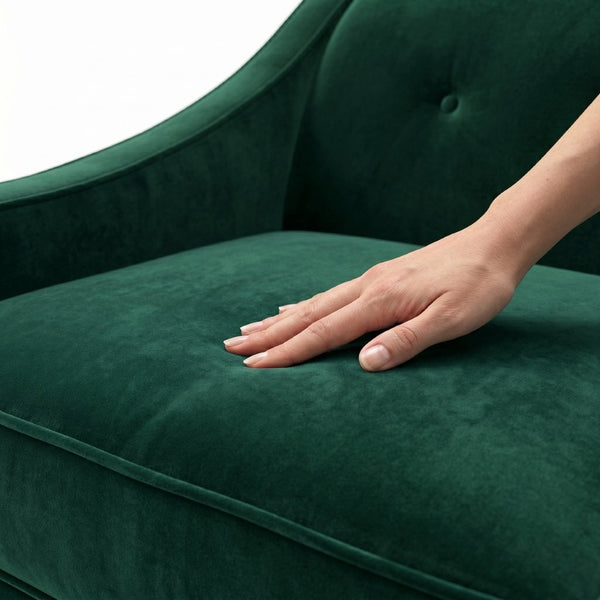 English Elm Berlin Velvet Sofa Handcrafted in Usa with Square Arms for Bold Living Rooms B2761P527935
