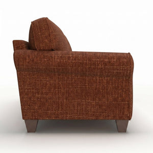 English Elm Augusta Classic Square Arm Sofa Handcrafted in Usa with Premium Polyester Upholstery Rust Insight Russet B2761P527939