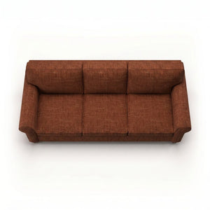 English Elm Augusta Classic Square Arm Sofa Handcrafted in Usa with Premium Polyester Upholstery Rust Insight Russet B2761P527939