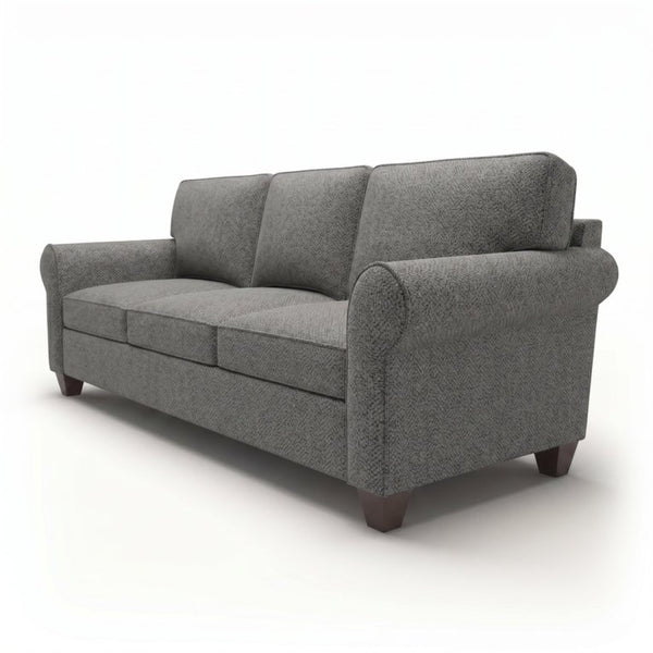 English Elm Augusta Classic Square Arm Sofa Handcrafted in Usa with Premium Polyester Upholstery Blue Gray Catalina Steel B2761P527940